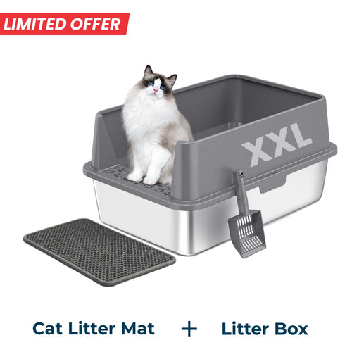 XXL 304 Stainless Steel Cat Litter Box