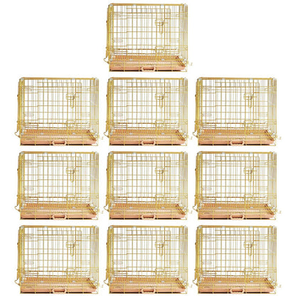 24-42" Copper Gold Wire Dog Crate GLD24/30/36/42