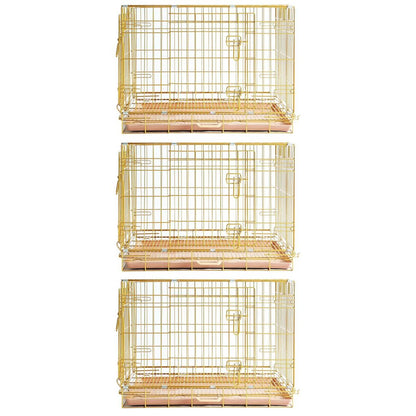 24-42" Copper Gold Wire Dog Crate GLD24/30/36/42