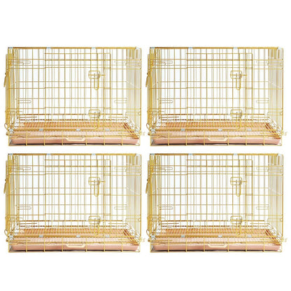 24-42" Copper Gold Wire Dog Crate GLD24/30/36/42