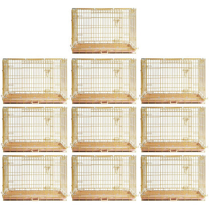 24-42" Copper Gold Wire Dog Crate GLD24/30/36/42