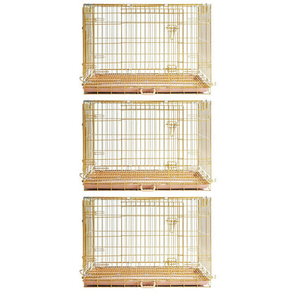 24-42" Copper Gold Wire Dog Crate GLD24/30/36/42