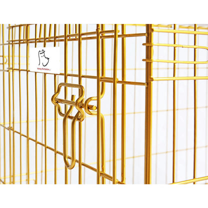 24-42" Copper Gold Wire Dog Crate GLD24/30/36/42