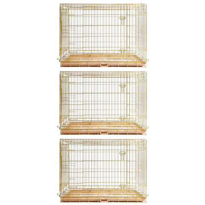 24-42" Copper Gold Wire Dog Crate GLD24/30/36/42